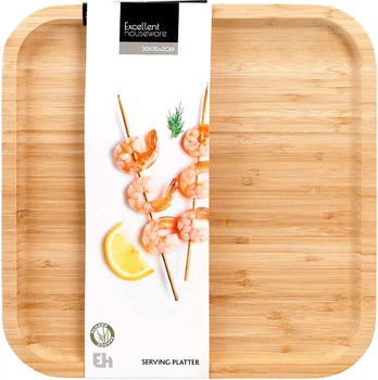 Таця Excellent Houseware бамбукова 30 х 30 см (8720573657556)