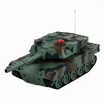 Танковый бой на радиоуправлении 33820 зеленый, аккумуляторы 3.6V, фигурки солдат в комплекте