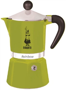 Гейзерна кавоварка Bialetti Rainbow на 3 чашки 130 мл зелена (8006363018500) (955555914713548) - Уцінка
