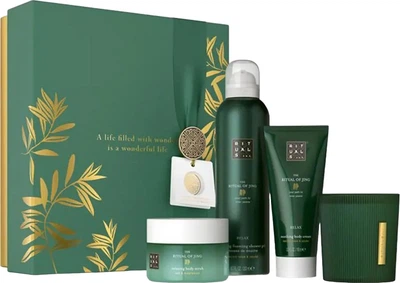 Zestaw Rituals The Ritual Of Jing Krem do ciała 100 ml + Peeling do ciała 125 ml + Żel pod prysznic 200 ml + Świeca zapachowa 140 g (8719134184518) (955555914602493) - Outlet