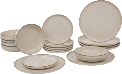 Serwis obiadowy Ambition Craft dla 6 osób beżowy 18-elementowy (5904134202079) (955555913900435) - Outlet