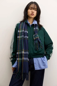 Шарф Pull & Bear темно-синій-зелений FDEMJ082 168*33