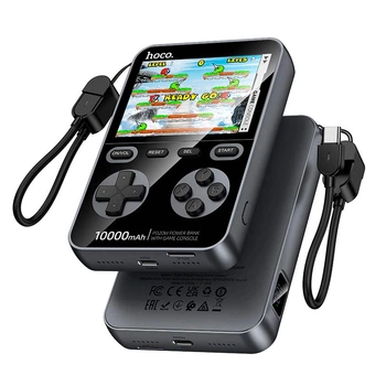 Повербанк портативний акумулятор Power Bank Hoco Q47 Shine with game console 20W 10000 mAh Black