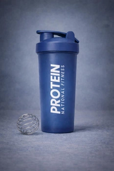Шейкер спортивный + пружина 700 мл Protein синий