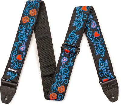 Ремень гитарный Dunlop JH24 2" Jimi Hendrix Blacklight Monterey Blue (R128832)