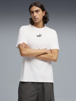 Футболка хлопковая длинная мужская Puma Essentials Foundation 69291202 L White (4069161679759)