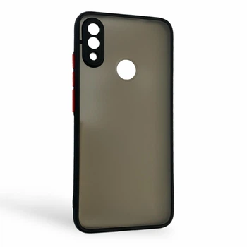 Чехол для телефона Xiaomi Redmi Note 7 с высокими бортами с защитой камеры черный