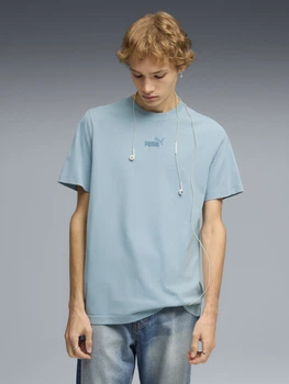 Футболка хлопковая длинная мужская Puma Essentials Foundation 69291247 XL Seafoam (4069161727863)