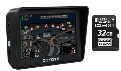 GPS навигатор COYOTE 556 Mate PRO 256mb 16gb 5 дюймов с картами навигации с TYPE-C + Карта памяти 32GB UHS-1