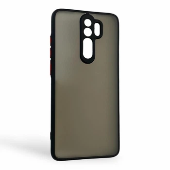 Чехол для телефона Xiaomi Redmi Note 8 Pro с высокими бортами с защитой камеры черный