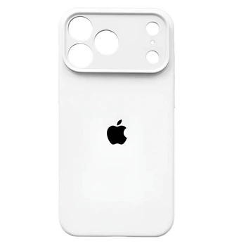 Чехол Fiji Silicone Case Full Camera для Apple iPhone 17 Pro бампер накладка с защитой камеры White
