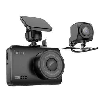 Відеореєстратор Hoco DV3 2,45-inch IPS+Камера Заднего Вида Чорний