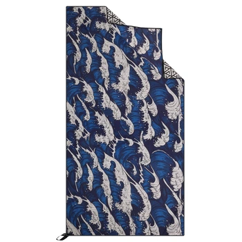 Cпортивное полотенце пляжное полотенце 4Monster Sand Free Single Sea T-PST размер 80х160см Deep Blue-White