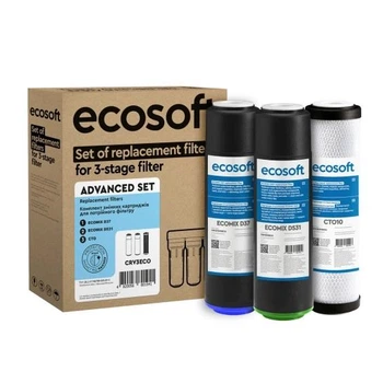 Покращений комплект картриджів Ecosoft для потрійного фільтра (CRV3ECO)
