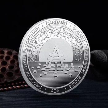 ADA Сувенирная монета Кардано CARDANO в капсуле цвет: серебро