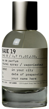 Woda perfumowana unisex Le Labo Baie 19 50 ml (811901020772)