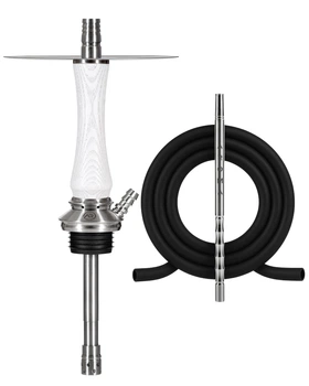 Шахта для кальяна Aroma Hookah Uniform Steel White Белая из нержавеющей стали 41см арома хука юниформ с деревянной накладкой