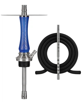 Шахта Aroma Hookah Uniform Steel Blue для кальяна 41см арома хука юниформ стил синей с деревянной накладкой под уплотнитель