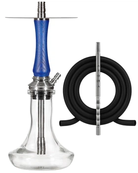 Кальян Aroma Hookah Uniform Steel Blue Синий арома хука юниформ из нержавеющей стали 45см с диффузором