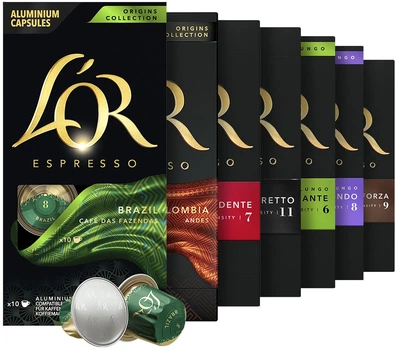 Набор кофейных капсул L'OR Collection совместимы с Nespresso 100% Арабика 100 шт (1780201379660)