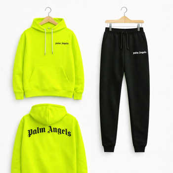 Чоловічий спортивний комплект худі, колір салатово-чорний, Palm Angels, розмір XL