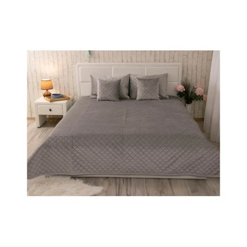 Покрывало Руно двустороннее декоративное Velour Grey ромб 180х220 см (340.55_Grey ромб) Руно 340.55_Grey ромб 876955