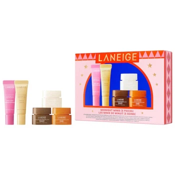 Лимитированный набор для губ Laneige Midnight Minis Lip Glowy Balm and Lip Sleeping Mask Gift Set