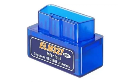 Автомобильный сканер ELM327 OBD2 v1.5 Windows и Android Bluetooth радиусом до 10 метров, пластиковый, синий