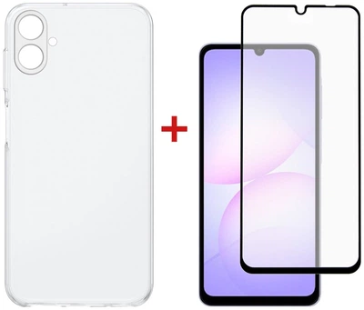 Комплект чехол для смартфона + стекло DENGOS для Samsung Galaxy A07 Transparent (DG-KM-170)
