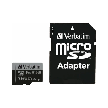Карта памяти Verbatim 512GB microSDXC class 10 UHS-III PRO (47046)