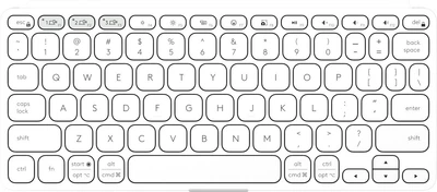 Klawiatura bezprzewodowa Logitech Keys-To-Go 2 US Bluetooth Pale Gray (920-012985)