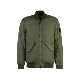 Бомбер в стилі Stone Island, зелений мілітарі, розмір L (SI03001.1L)