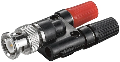 Перехідник аудіо Goobay BNC/50ohm-Bananax2 M/F 4mm Gold contacts(75.01.1401)