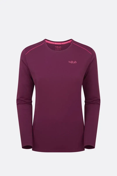 Футболка з довгим рукавом Rab Force LS Tee Wmns Mulberry жіноча M