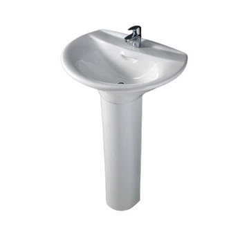 Комплект раковина с ножкой RAK Ceramics Venice 650x205x510 мм (RAK0039) Белый