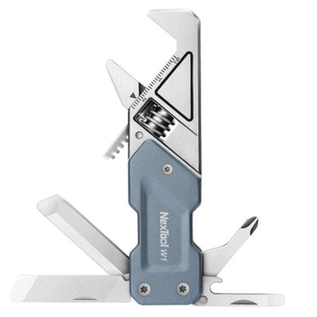 Мультитул NexTool Light Wrench W1 Сірий/Блакитний (1047-NE20270)