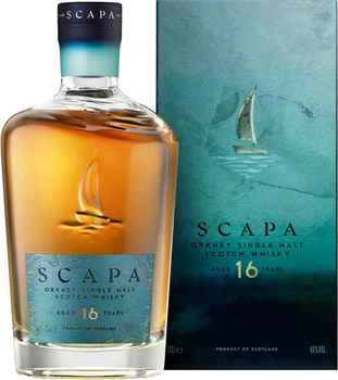 Виски Scapa Single Malt 16 лет выдержки 0.7 л 48% в подарочной упаковке (5000299607770)