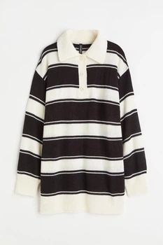 Поло H&M Divided чорний-білий PAKLP549 S