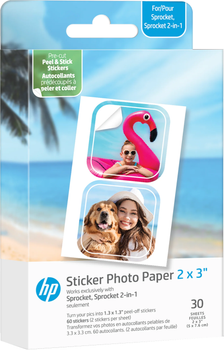 Papier fotograficzny HP Sprocket 2"x3" Premium Zink Pre-Cut Sticker Photo Paper 30 szt (SB7441)