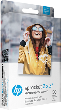 Papier fotograficzny HP Sprocket 2” x 3” Premium Zink Sticky-Back Photo Paper 50 szt (SB6357)