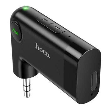 Беспроводной ресивер адаптер Hoco E53 Dawn sound, Bluetooth V 5.0/AUX аккумулятор емкостью 145 мАч для 10 часов музыки и звонков Black