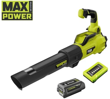Воздуходув садовый аккумуляторный Max Power RY36BLXA-140P 36В акб 1х4А·час ЗП 176км/ч 3.5кг Ryobi 000326489