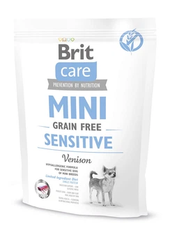 Сухой корм для собак мини пород Brit Care Mini Grain Free Sensitive 400 г (Беззерновой, Беззерновой, Чувствительное пищеварение)