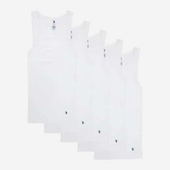 Набір майок натільних чоловічих U.S. Polo Assn USM251CV20-0000A M 5 шт White (885036447711)
