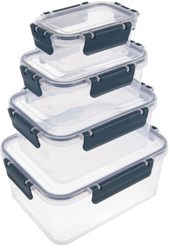 Набір контейнерів для їжі Orion пластикові 4 шт (8681317006545)