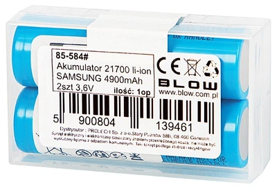 Baterie Blow 21700 li-ion SAMSUNG 4900 mAh 2 szt 3.6V (5900804139461)