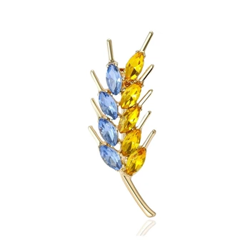 Брошь BROCHE бижутерия Колосок Пшеницы разноцветная BRBF114407