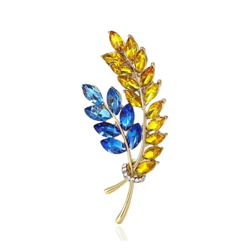 Брошь BROCHE бижутерия Колоски Надежды разноцветная BRBF114465
