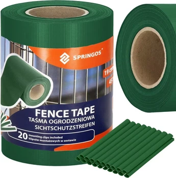 Taśma ogrodzeniowa Springos FN0008 PVC 35m x 19 cm 450 g/m2