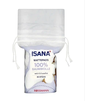 Ватні диски ISANA, 100% бавовна, 35 штук